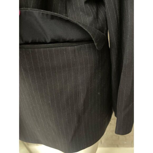 Banana Republic Women Navy Pinstripe Blazer Size 10 - Picture 5 of 7